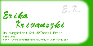 erika krivanszki business card